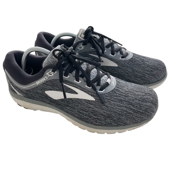 Brooks Pure Flow 7 Running Shoes Sz 9.5 White Gray Breathable Versatile Sneaker - Picture 1 of 9